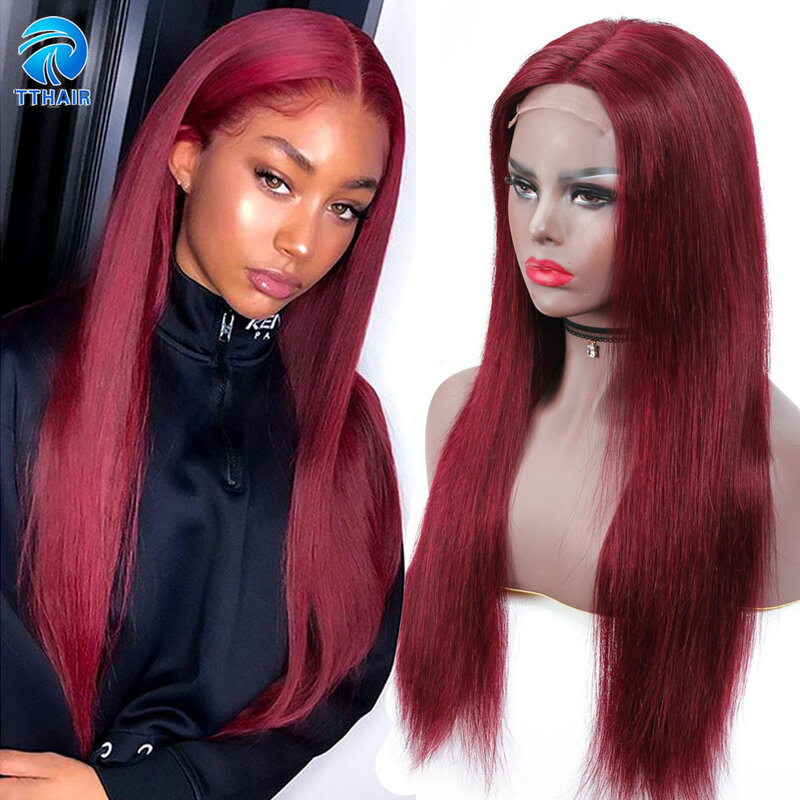 Ombre Human Hair Wig Honey Blonde Lace Front Wigs Burgundy Wig 13x4 Front Wig 4x4 Lace Closure Wig Brazilian Hair Wigs 150 Remy