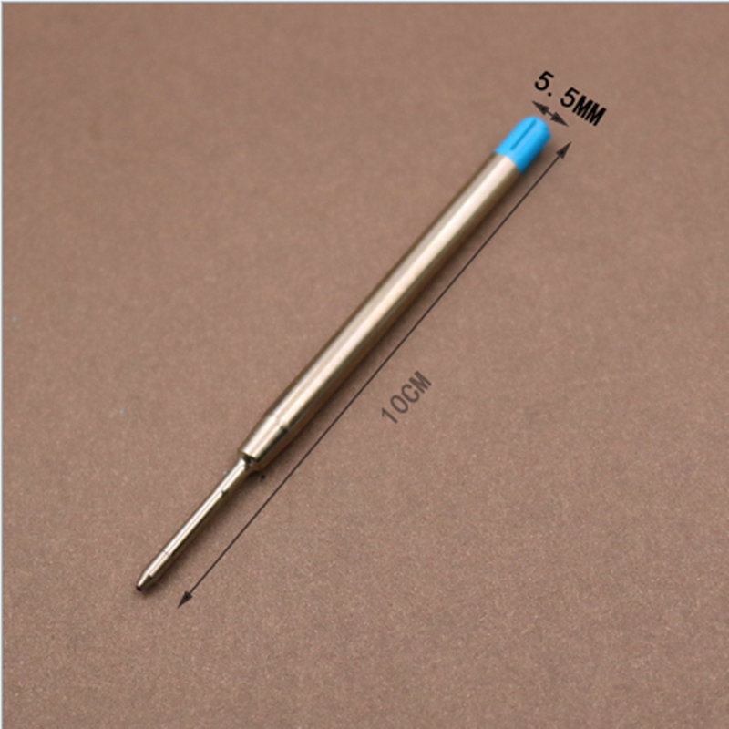 Recharges de stylo à bille Meta, 10 pièces/lot, pour école et bureau, lisse et fin, 0.5mm, moyen pour fournitures de papeterie cadeaux Parker