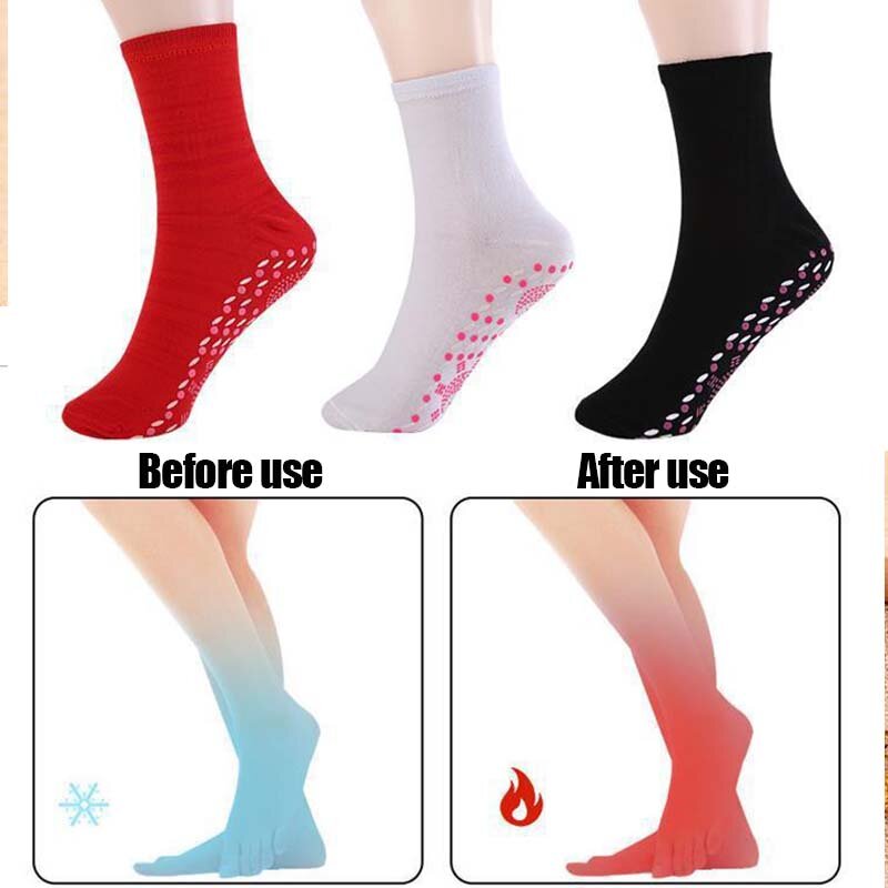 Chaussettes magnétiques auto-chauffantes pour femmes hommes Tour de thérapie magnétique confortable chaussettes de Compression de Massage d'hiver chaudes