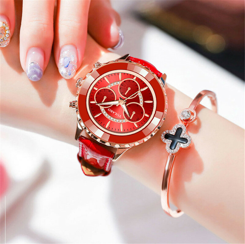女性用クォーツ腕時計,ファッション腕時計,高級革時計