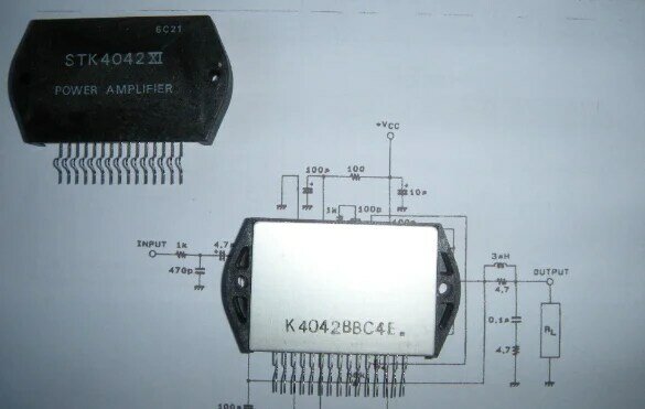 1 módulo amplificador stk4042xi stk4042, novo, original