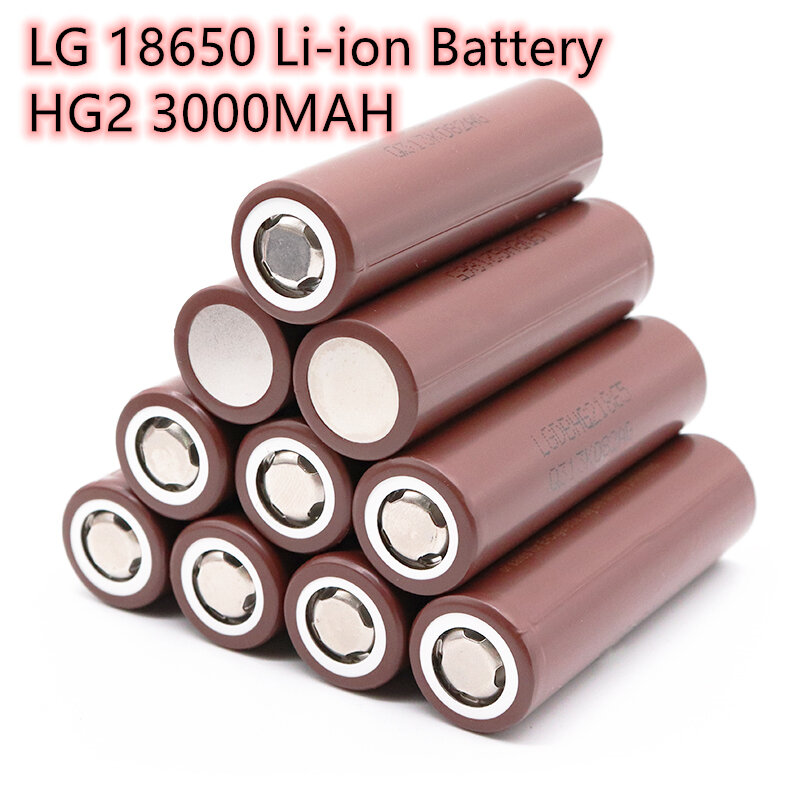 Aleaivy Original 18650 Lithium Ion Hg2 3000MAh แบตเตอรี่3.7V 30A Discharge ขนาดใหญ่ Li-Ion Baterias