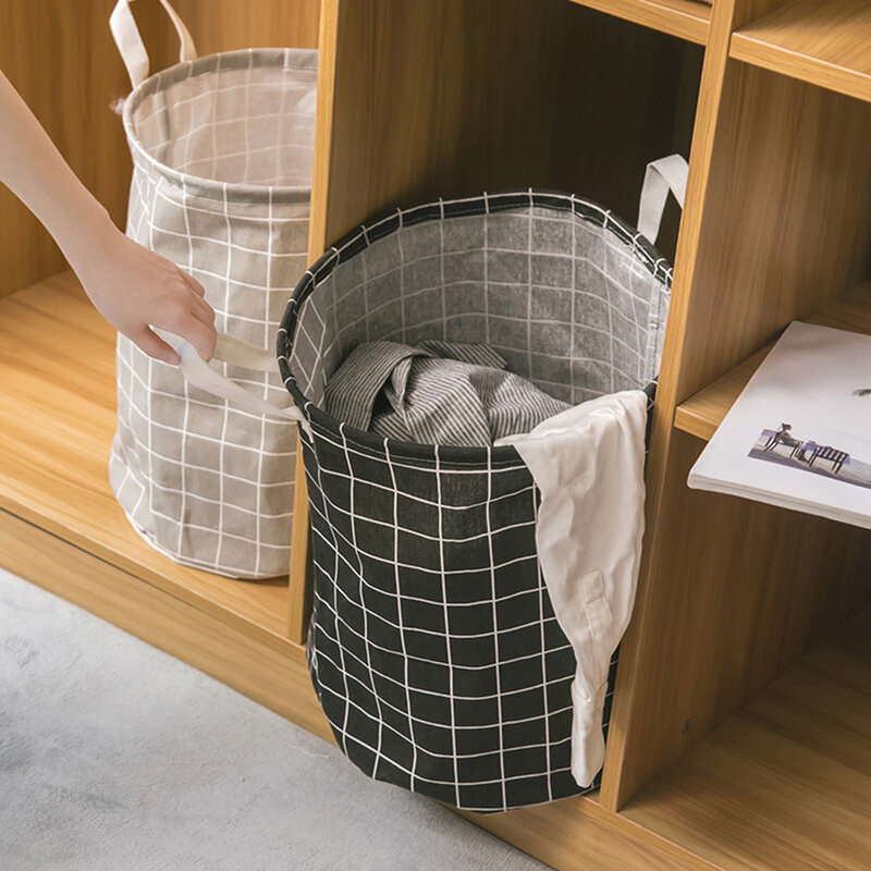 Roupa cesta de lavanderia dobrável grande capacidade saco de armazenamento de roupas crianças brinquedos balde de armazenamento com alça organizar roupas