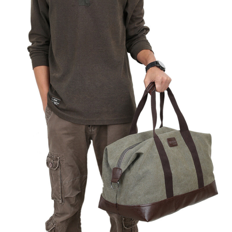 Wodoodporna torba podróżna męska torebka płótno duża pojemność Travel Duffle wielofunkcyjna torebka Casual torby Crossbody