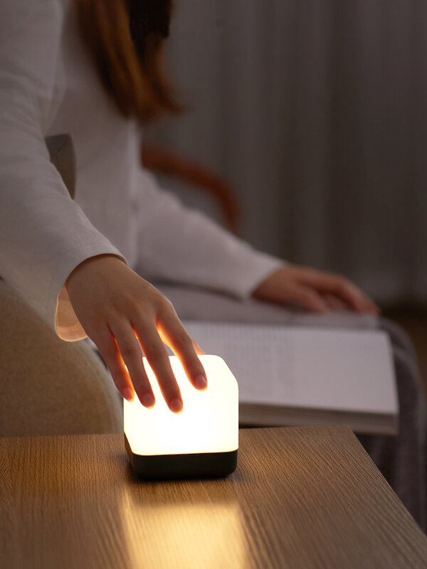 Fun Flip Timing Night Light Smart charging bedroom led creative touch bedside sleep light Small Desk Lamp Portable Energy Saving