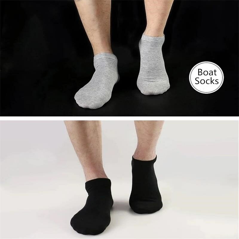 5 Pairs /Man's Socks Cotton Large Size 38-48 High Quality Casual Breathable Boat Socks  Invisible Low Business Cotton Boat Socks