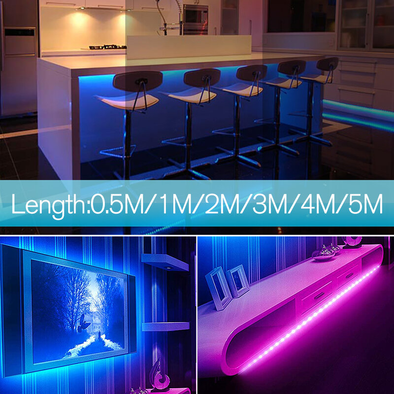 Cảm Biến Chuyển Động Đèn LED Dây Tay Quét Cảm Biến Âm Trần SMD2835 5V 2A USB TV Đèn Nền Bếp Băng Diode Ban Đêm đèn 0.5M - 5M