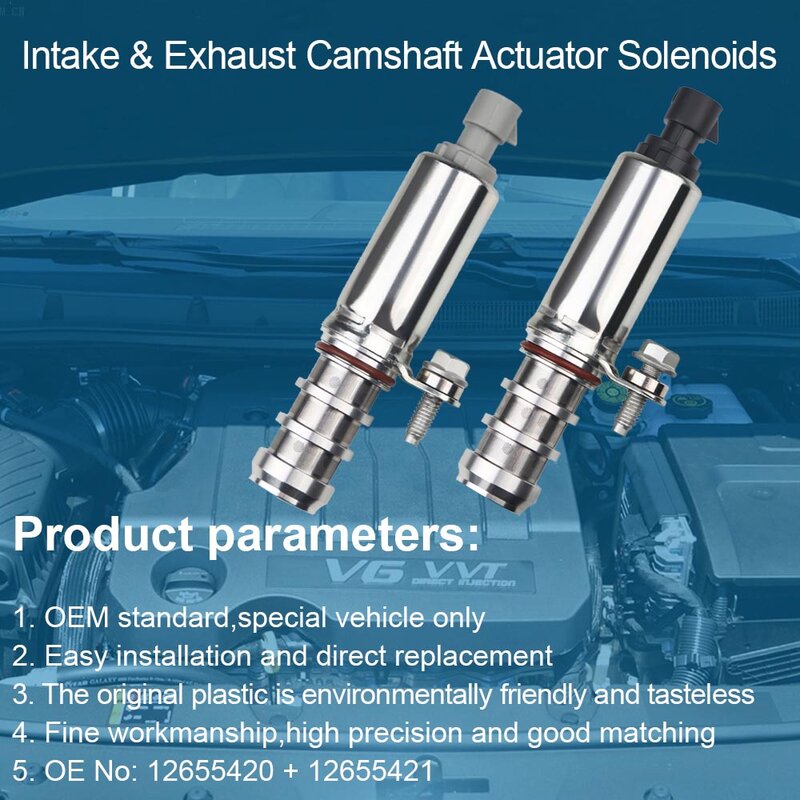 1Set Car Intake Exhaust Camshaft Actuator Solenoid Oil Control Timing Valve For Chevrolet Captiva GMC Saturn 12655420 12655421