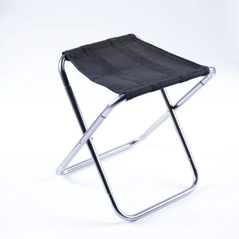 Pequeña silla plegable portátil para pesca al aire libre, asiento de aleación de aluminio Oxford, rodamiento de carga, 140KG