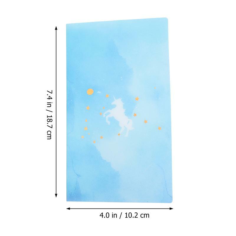 2 Pcs Business Cards Holder Unicorn Printed Cards Box Name Cards Holder