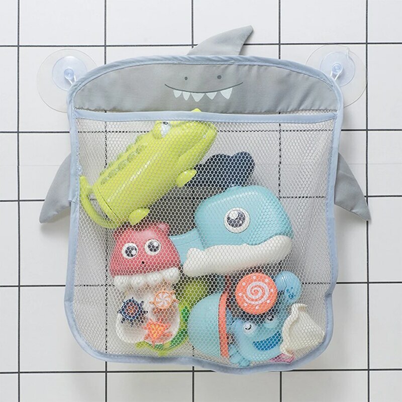 새 아기 욕실 메쉬 가방 빨판 디자인 목욕 장난감 키즈 바구니 만화 동물 모양 헝겊 모래 장난감 스토리지 그물 가방