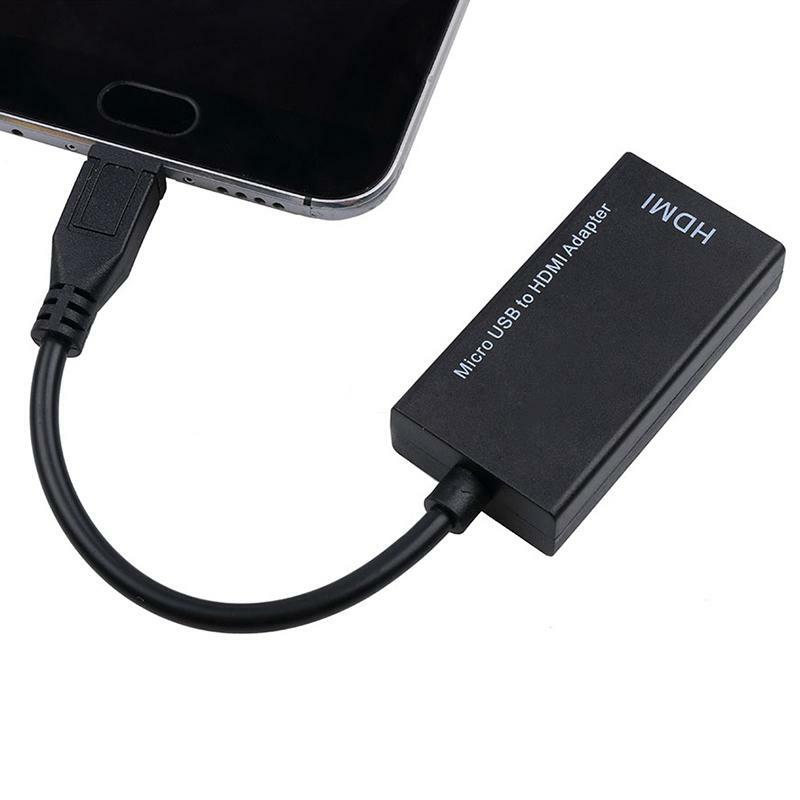 2020 New 5-pin micro-USB Male Micro USB To HDMI HD Cable Converter Adapter For PC Laptop TV TV-Box And VGA Output Devices R20