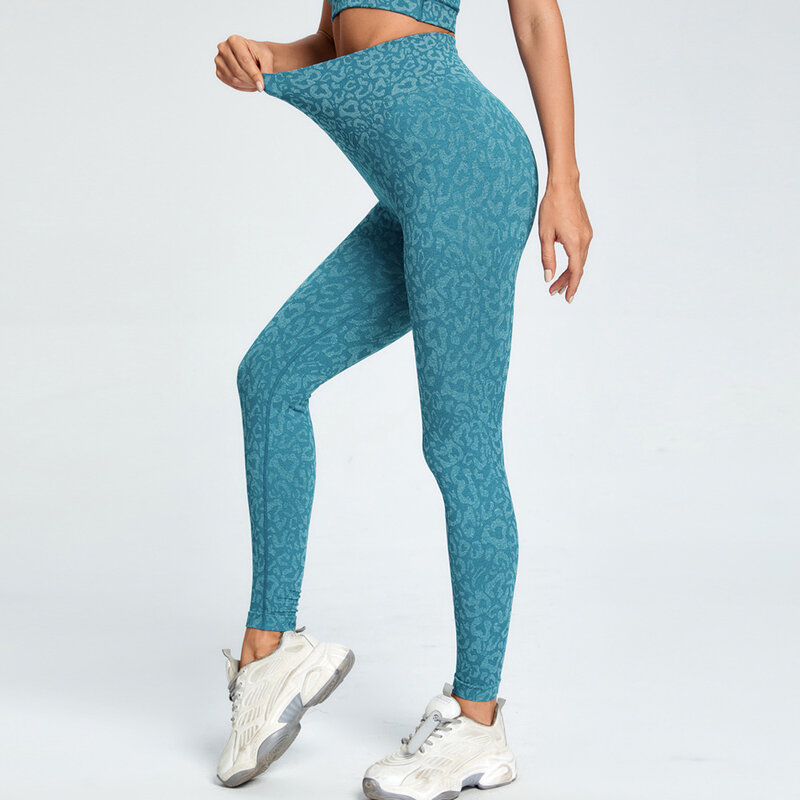 Pantalon de Yoga moulant taille haute pour femmes, Leggings de Fitness, sans couture, motif léopard, Camouflage, tricoté, Push Up