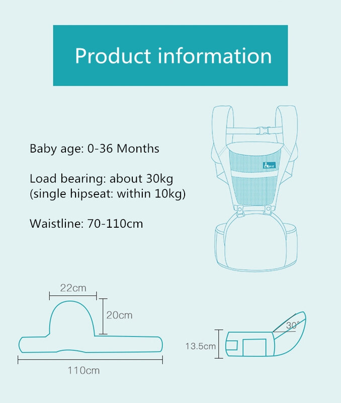 Baby carrier mochila ergonômica, portátil, para bebês de 0 a 36 meses, sling com envoltório, recém-nascido, com cinto para mamãe e papai