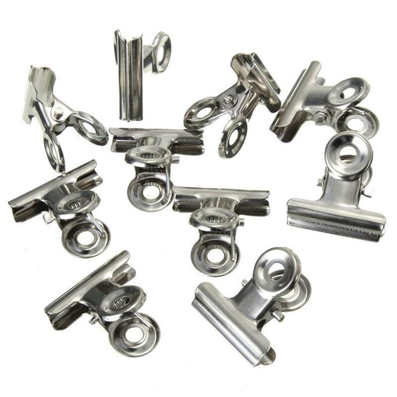10pcs/set 20mm Steel Ticket Clip Round-head Office Quality Durable Supplies Clip Financial High T3C4