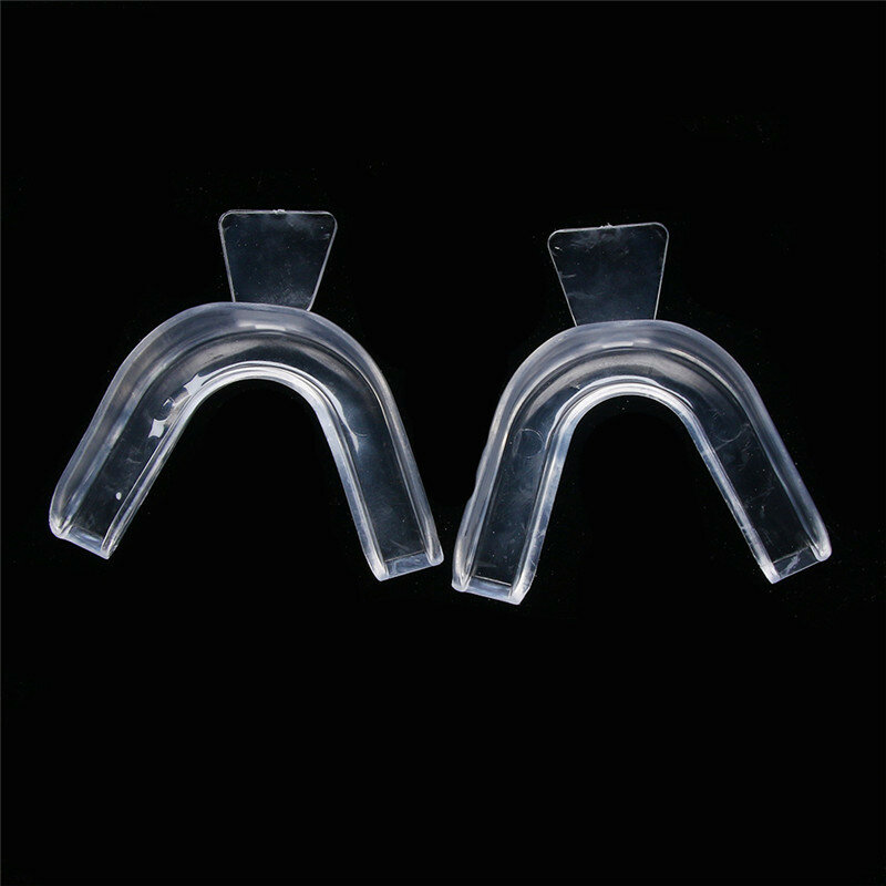 2 Pcs/Set Silicone Orthodontic Braces Thermoforming Mouthguard Teeth Whitening Trays For Teeth Clenching Grinding Dental Bite