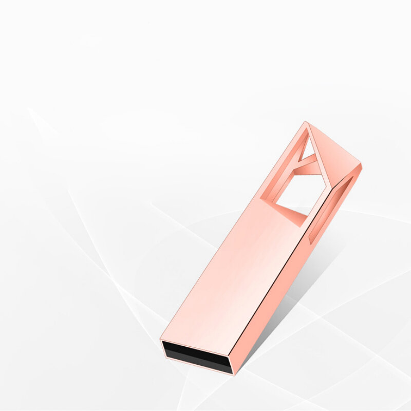 New Rose Gold USB Flash Drive 2.0 4gb 8gb 16gb 32gb memory stick 128gb photography engrave gift pendrive(over 10pcs free logo)