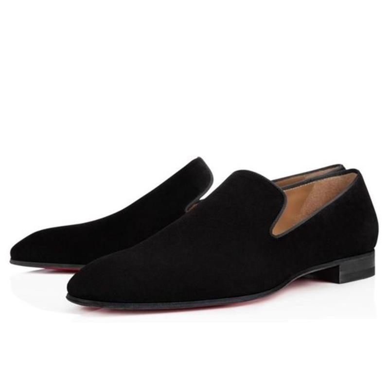 Mannen Handgemaakte Classic Black Suede Hoge-Kwaliteit Eenvoudige Loafers Retro Trendy Mode Comfortabele All-Match Business Casual ZQ0074