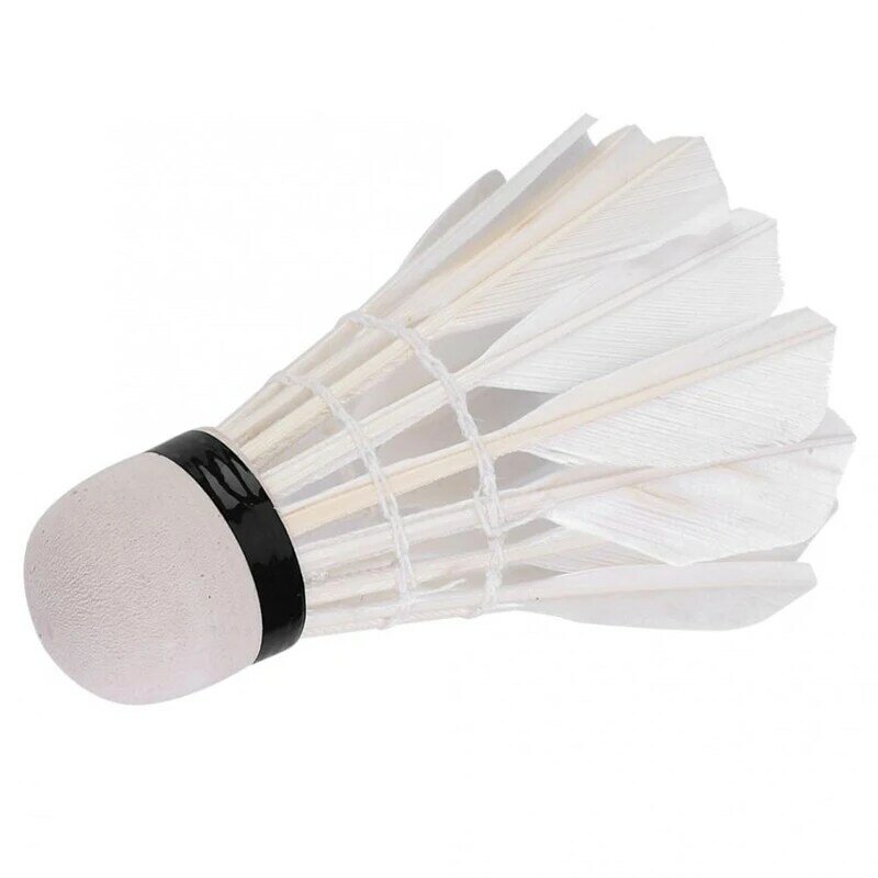 Badminton agulha de penas de ganso para badminton, acessório esportivo super durável de cabeça de madeira em cortiça para badminton