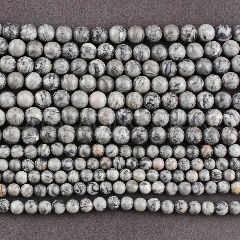 Hermosas piedras preciosas cadena de Picaso-jaspe en forma esférica ø-12 mm