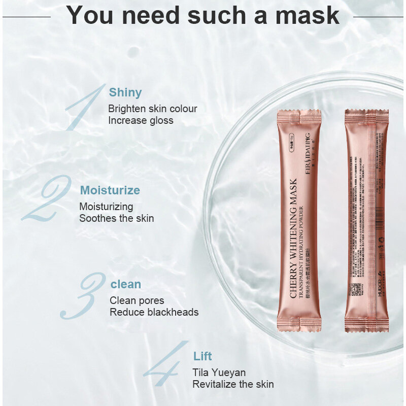Masque Facial au collagène Rose à l'acide hyaluronique, 1 pièce, doux, poudre, Anti-âge, Anti-rides, pelable en caoutchouc, TSLM2