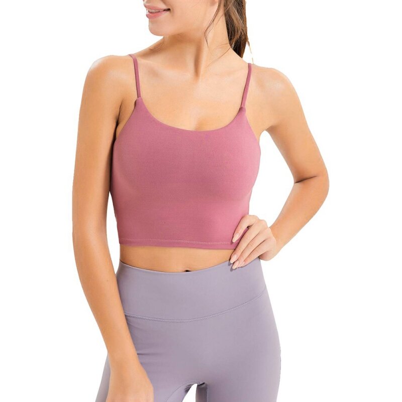 Vrouwen Padded Sportbeha Fitness Workout Running Shirt Yoga Vest Crop Sport Workout Top Draadloze Push Up Beha