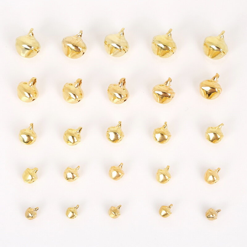 Cascabel dorado de 50-300 piezas, campanas pequeñas de boda, campanas de Navidad, hervidor de agua, Collar para mascotas, varitas