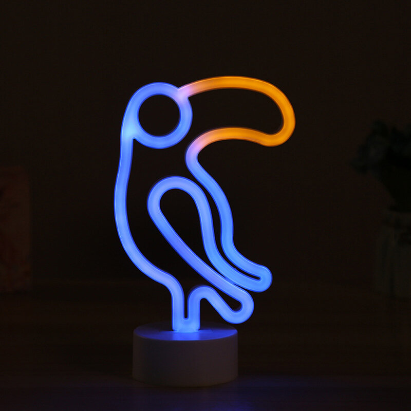 Letrero de neón LED de arcoíris colorido, luz nocturna de neón creativa alimentada por batería, lámpara de pared de decoración, tubo de neón LED