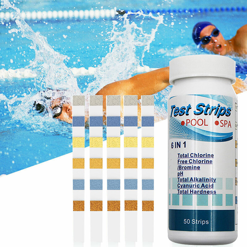 50pcs 14-in-1 Drinking Water Test Strip Swimming Pool Water Quality Ph Test
