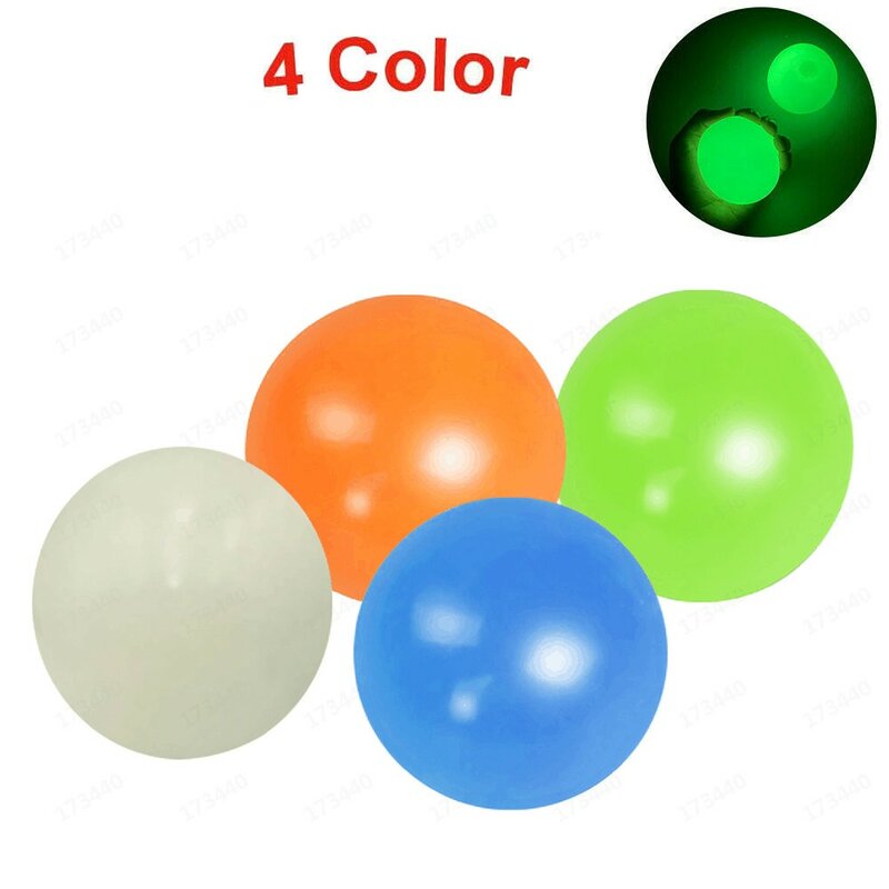 65mm przyklejana na ścianę piłeczka antystresowa gra Globbles Stress Relief piłki sufitowe dekompresja przyklejony Squash Ball allceiling kula świetlna