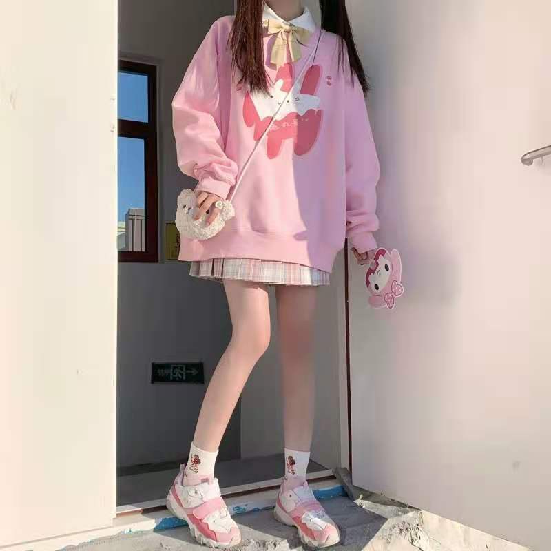 Deeptown-Hoodie feminino gótico de manga comprida com zíper, pulôver de  veludo, moletom bonito, hoodies kawaii, mais, moda, outono, inverno