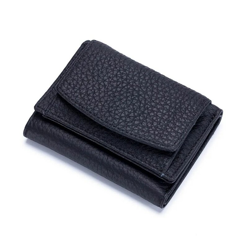Genuine Leather Women's Wallet Cowhide Leather Coin Purse for Woman Wallets Money Clip Card Holder Mini Small Female Wallet 2021