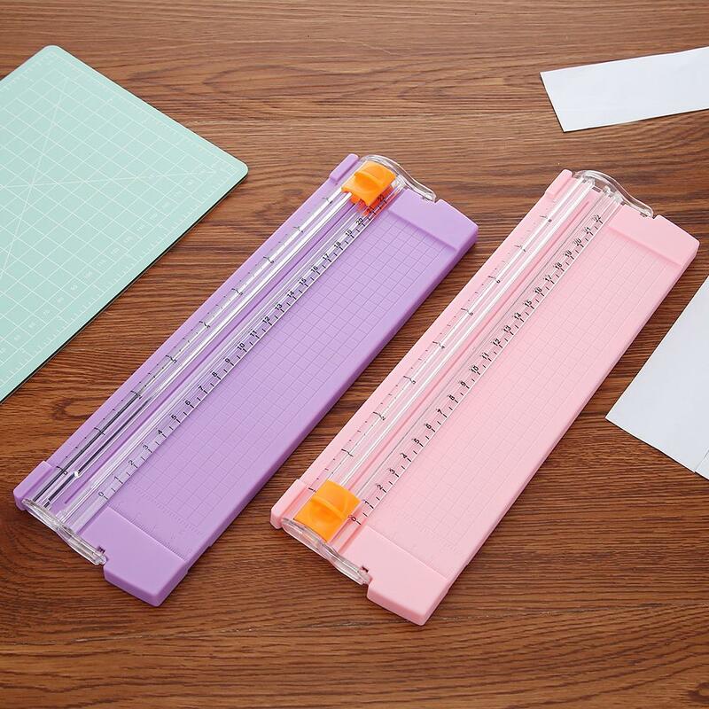 Portable Mini A5 Precision Paper Photo Trimmers for DIY Scrapbook Papers Photo Cutter Cutting Mat Tools  with Pull-out Ruler
