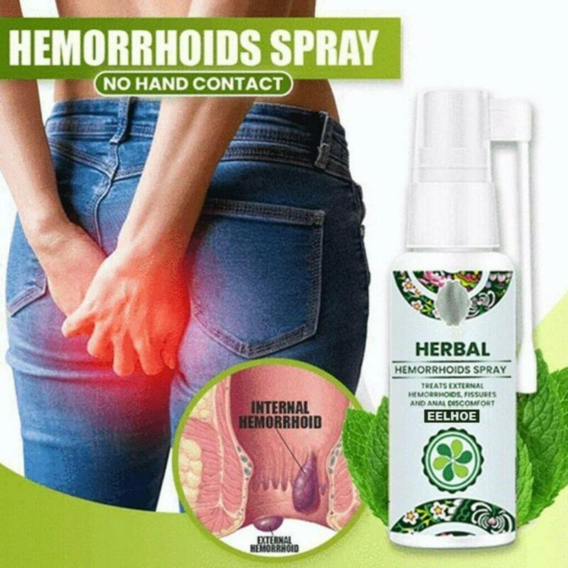 Ensemble de Spray à base de plantes, 30ml, traitement efficace pour soulager les hémorroïdes internes et les fissures anales externes