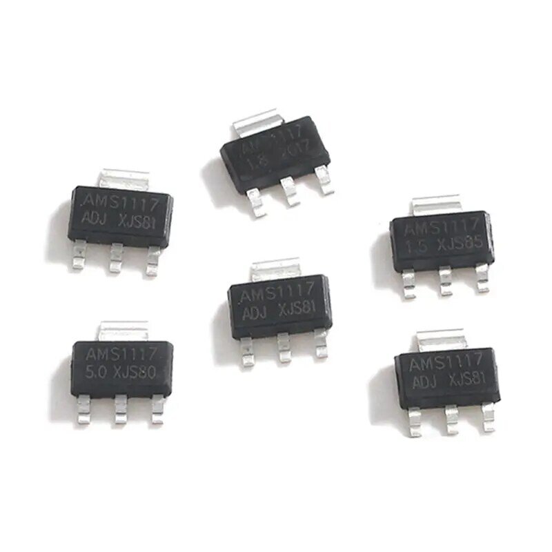 Transistor regulador de baja tensión SMD, AMS1117-5.0V de Transistor de 3,3 V, 2,5 V, 1,5 V, 1,2 V, AZ1117EH-1.8TRG1, IC SOT-223, 10 Uds.