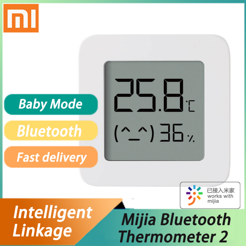 Termómetro Bluetooth XIAOMI Mijia con 2 higrómetro eléctrico inteligente Digital 