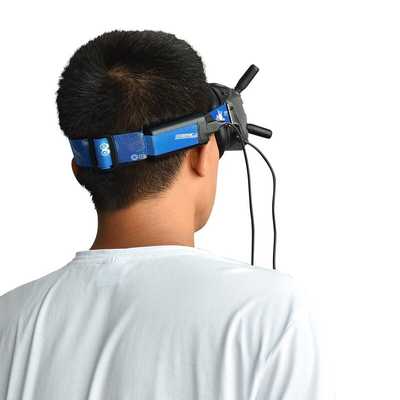 Cinta para la cabeza ajustable para gafas de visión en primera persona, banda para la cabeza con soporte para batería, cable VR