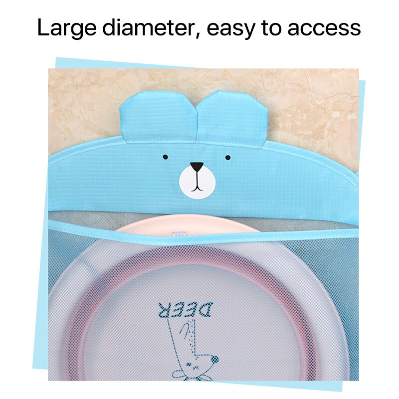 1 pz sacchetto di immagazzinaggio per bambini ad alta capacità per giocattoli da bagno cestino di immagazzinaggio durevole simpatico cartone animato per bambini giocattolo da bagno
