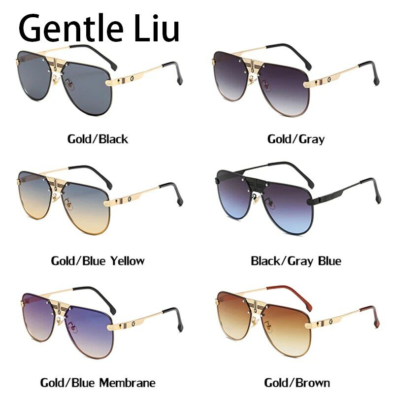 Fashion Men's Metal Frame Square Sunglasses Ladies 2021 Retro Large Luxury Brand Designer Sun Glasses For Women Vintage UV 400
