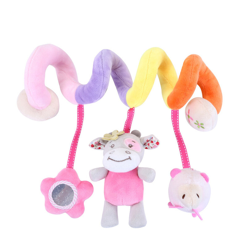 Lit coloré suspendu autour du lit, poupées apaisantes pour bébé, jouets éducatifs sensoriels rotatifs