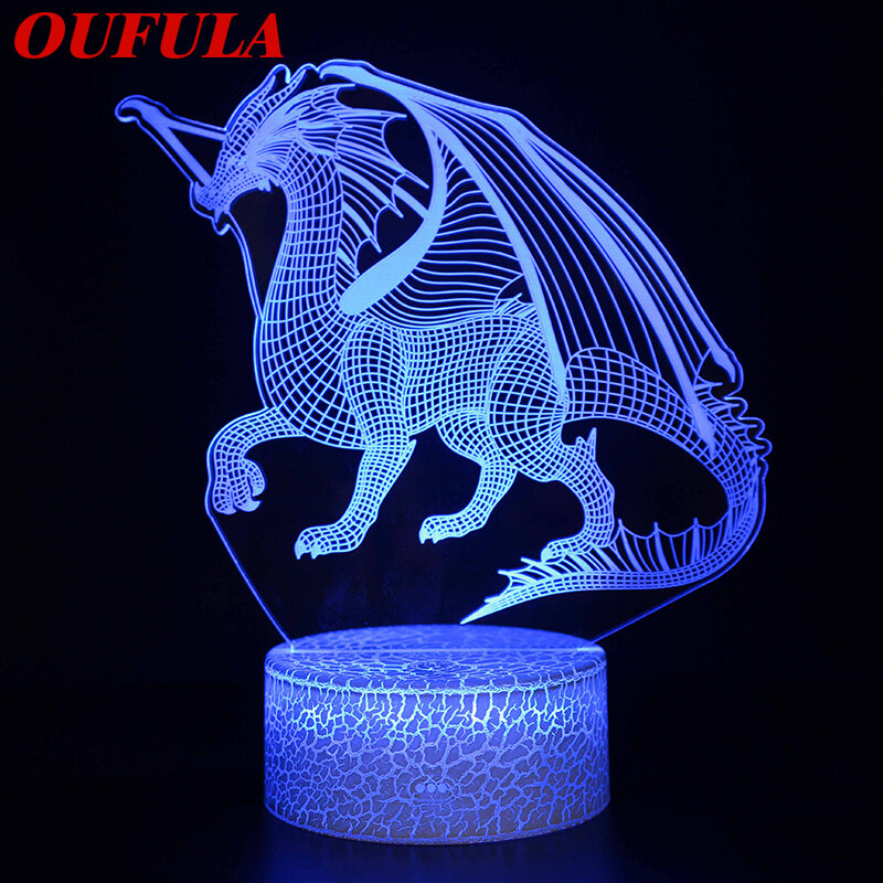 Night LED Lights Novelty 3D  lamp Cute Toy Gift 7 Color Abstract Artist Graphics Cartoon Atmosphere Lamp For Children Kids Room