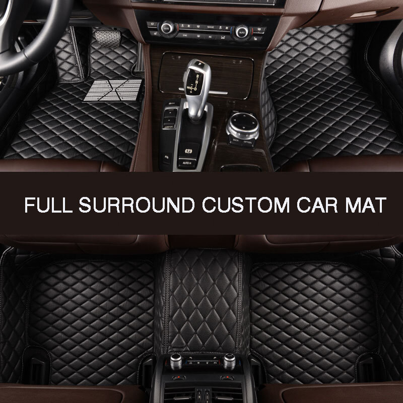 Alfombrilla de cuero personalizada para coche, accesorio envolvente para BMW serie 5, F10, F11, F07 (18CM), 5 GT(5seat), serie 5, E61 Wagon