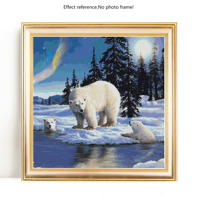 Evershine diamante bordado animais neve urso pintura diamante broca completa quadrado dispaly diamante mosaico kit beadwork decoração da sua casa
