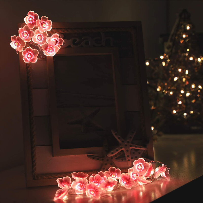 Iluminación de cerezas navideñas, cuerdas de hadas, guirnalda de calle, adorno de luz Led, decoración de la noche del año 2022, 1/2/3M