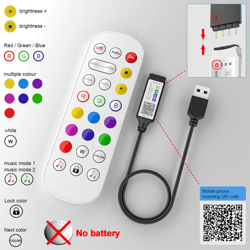 Tiras de Luces Led con Bluetooth y USB, cinta Flexible RGB 5050, 1M-30M, para habitación, TV, retroiluminación LED