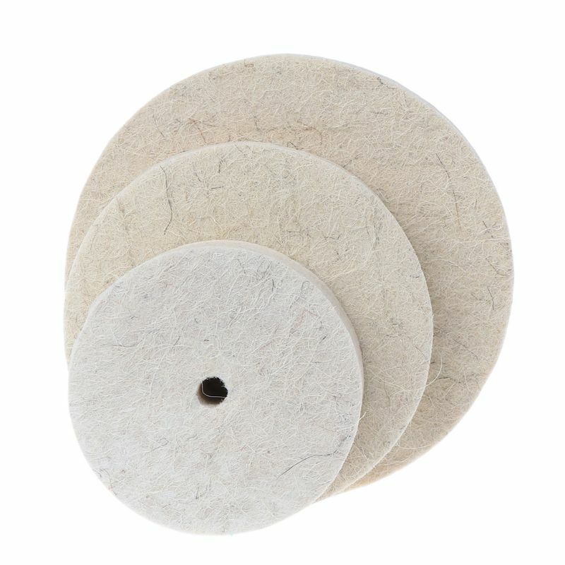 Disco abrasivo para disco rotativo de bancada, disco de polimento de lã de feltro com broca para moedor