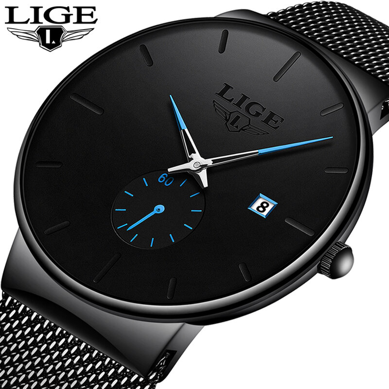 2022 nowy kwarc zegarek kobiet i mężczyzn zegarki LIGE Top marka słynna sukienka modny zegarek Ultra cienki zegarek na rękę relogio masculino