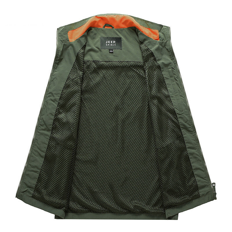 Chaleco de malla multibolsillos de talla grande para Hombre, ropa de pesca de secado rápido, para fotografía, chaqueta sin mangas, M-6XL