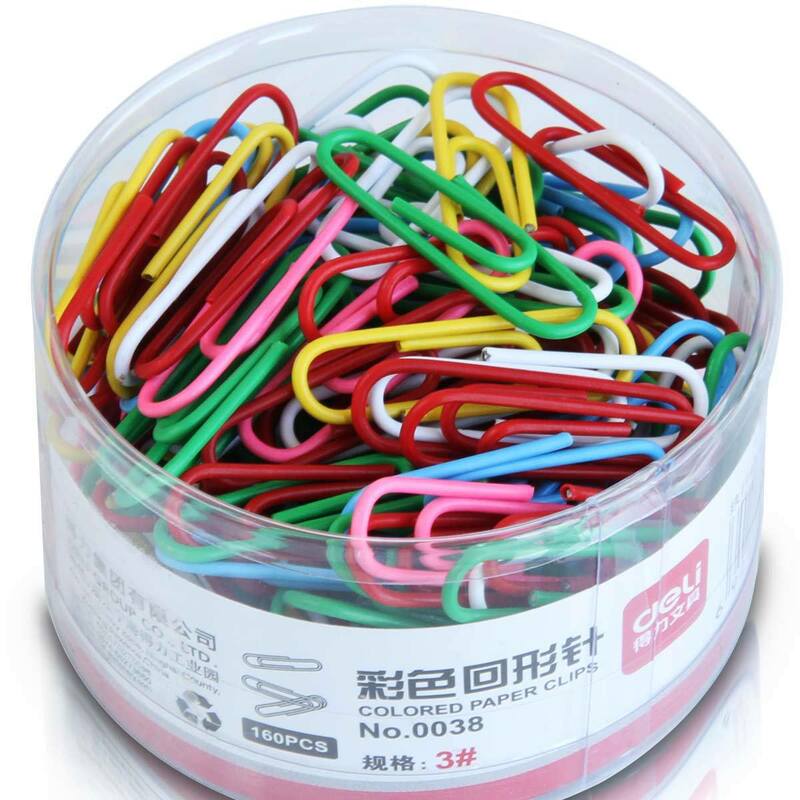 Paper Clip Binding Clip Office Supplies Stationary Office Stationery Clip 2.9cm160pcscolor Metal Plastic 160 Pieces / Box
