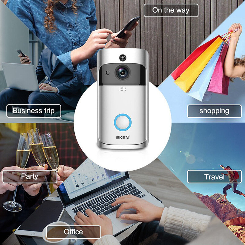 2021 HD wideodomofon Wifi inteligentny dom Tuya App połączenie telefoniczne Audio domofon bezprzewodowy dzwonek kamery inteligentne życie inteligentnego domu